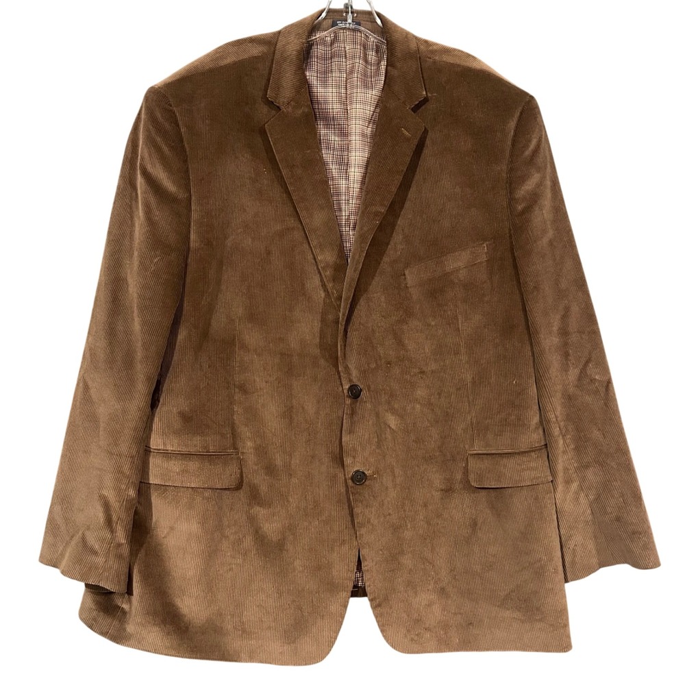 Saddlebred Mens Brown Corduroy Blazer Two Button Sport Coat Jacket Size 52R